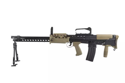 ICS L86A2 LSW Airsoft Rifle with bipod in Black