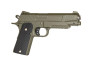 Galaxy G38 Full Scale 1911 Pistol in Full Metal in Olive Green