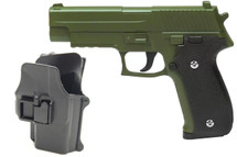 Galaxy G26D P226 Full Metal pistol With Holster in Olive Green