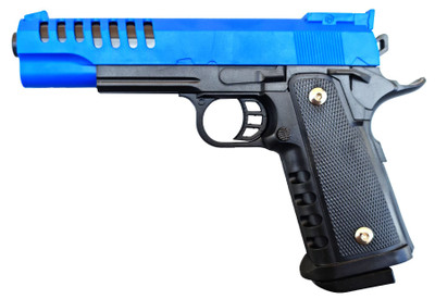 Vigor V301 - 4.3 Hi-Capa Spring Pistol With Vented Top Slide in Blue