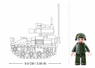 Sluban Army/Military Bricks - Small Tank - B0750