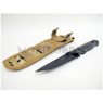 CYMA Dummy Plastic 141 Nimravus Tanto Knife Multi Camo Sheath in Blac