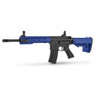 Cyma CM615 AEG Keymod hand-guard Rifle In blue, side view with blue stock and hand-guard on white Cyma CM615 AEG Keymod hand-guard Rifle In blue, side view with blue stock and hand-guard on white