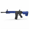 Studio side profile shot of the Cyma CM615 AEG Keymod hand-guard Rifle In blue on a white background. Studio side profile shot of the Cyma CM615 AEG Keymod hand-guard Rifle In blue on a white background.