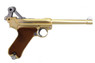 WE Tech P08 Luger 6" Metal Gas Blowback Pistol - 24c Gold Plated (WE-P008)