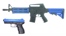 Vigor 9907 M4 Rifle & Side Arm Pistol Combo Pack in Blue