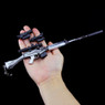 SVD Dragunov Model Rifle Large Key Ring 25cm in Silver with Extras