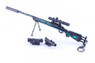 VSR-10 Model Sniper Rifle Large Key Ring 25cm in Blue with Extras