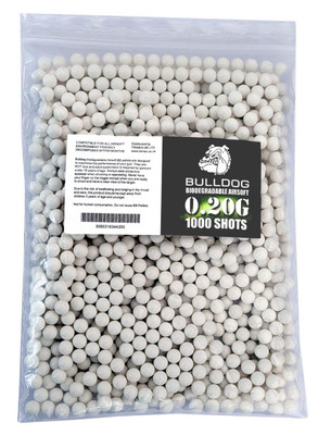 Product - Bulldog bb pellets 1000 x 0.20g Bag in white
