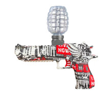 Gel Ball Blaster -Eagle Pistol Fully Automatic Rechargeable Battery in Red (DE-RED)