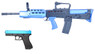 Vigor 7857 - L85A1 Rifle & EU17 Pistol Combo Pack in Blue