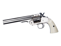 ASG Schofield 6" Airsoft Revolver in Silver with Ivory Grip