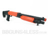 Double Eagle M56C Tri-Shot pump action shotgun with adjustable tactical stock in Orange/Black