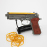 M92 Pistol Rubber Band Gun Full Metal in Gray Silver