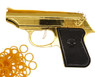 PPK Pistol Rubber Band Gun Full Metal in Gold
