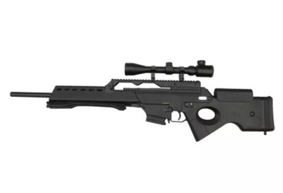 JG 1838 - SL86 G39 Airsoft AEG Rifle inc scope & bipod in black