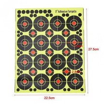 2" Adhesive Targets - Shot & See - x25 Sheets -  Bright Fluorescent Yellow