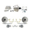 DBK5964-GMFS2-311 - 1959-1964 GM Full Size Front Disc Brake Kit (Impala, Bel Air, Biscayne) & 8" Dual Chrome Booster Conversion Kit w/ Chrome Master Cylinder Left Mount Disc/ Drum Proportioning Valve Kit