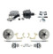 DBK5964-GMFS2-709 - 1959-1964 GM Full Size Front Disc Brake Kit (Impala, Bel Air, Biscayne) & 8" Dual Powder Coated Black Booster Conversion Kit w/ Aluminum Master Cylinder Left Mount Disc/ Drum Proportioning Valve Kit