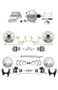 DBK59641012FSLX-GMFS2-331 - 1959-1964 GM Full Size Disc Brake Kit Drilled/Slotted Rotors (Impala, Bel Air, Biscayne) & 8" Dual Chrome Booster Conversion Kit w/ Chrome Master Cylinder Left Mount Disc/ Drum Proportioning Valve Kit