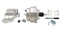 DBK59641012FSLX-GMFS2-331 - 1959-1964 GM Full Size Disc Brake Kit Drilled/Slotted Rotors (Impala, Bel Air, Biscayne) & 8" Dual Chrome Booster Conversion Kit w/ Chrome Master Cylinder Left Mount Disc/ Drum Proportioning Valve Kit