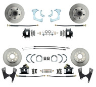 DBK59641012FSB - 1959-1964 Full Size Chevy Complete Front & Rear Disc Brake Conversion Kit w/ Powder Coated Black Calipers