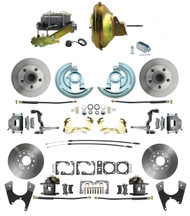 DBK64721012-GM-219 - 1964-1972 GM A Body Front & Rear Power Disc Brake Conversion Kit Standard Rotors w/ 11" Delco Stamped Booster Kit