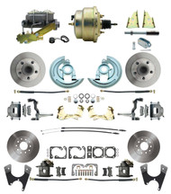 DBK67691012-GM-215 - 1967-1969 Camaro/ Firebird & 1968-1974 Chevy Nova Front & Rear Power Disc Brake Conversion Kit Standard Rotors w/ 8"Dual Zinc Booster Kit
