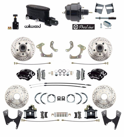 all parts needed for a 1958-1968 chevy wilwood disc brake kit