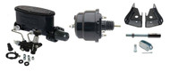 WIL-706- 1964-1972 GM, A, F, X 8" Dual Powder Coated Black Wilwood Booster Conversion Kit w/ Adjustable Valve