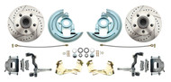 DBK6769LX  - 1967-1969 Camaro/ Firebird & 1968-1974 Chevy Nova Stock Height Front Disc Brake Kit w/ Drilled & Slotted Rotors