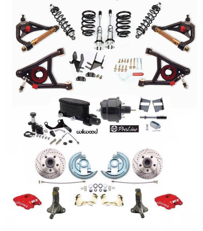 1964-72 Chevy Chevelle, GTO, Skylark, Lemans, 442 Performance Deluxe Disc Brake Conversion Kit with suspension package.