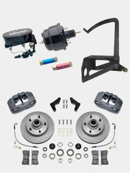 53-56 Ford Truck FW 8 Dual Brake Pedal kit Disk//DrumLg Oval Chr Pad master
