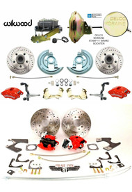 1964-1972 GM A, F, X Body Disc Brake Conversion Kit Front & Rear w/ Wilwood Red Calipers
