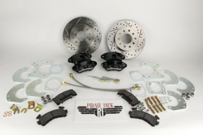 Ford 9" Wilwood Black Caliper Rear Disc Brake Kit w/ Drilled & Slotted Rotors
