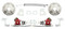 1978-88 G Body, S-10, Camaro/Firebird Rear Disc Brake Conversion Kit with powder coated in red calipers