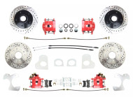 1978-88 G Body Front & Rear Brake Package, RED PC Calipers, D/S Rotors