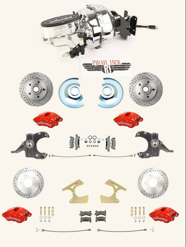 1967-1970 1/2 Ton Chevy  C10 Truck,  Front & Rear Disc Brakes for 5x5 Lug, Power w/ Wilwood Upgrade Calipers & Master Cylinder