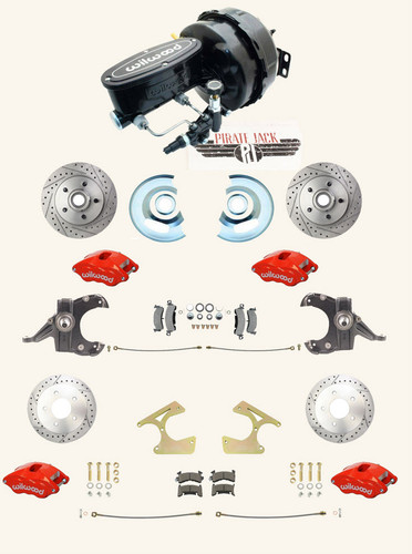 1967-1970 1/2 Ton Chevy  C10 Truck,  Front & Rear Disc Brakes for 5x5 Lug, Power w/ Wilwood Upgrade Calipers & Master Cylinder