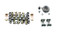 hardware included in the Ford 9" Rear Disc Brake Kit Standard Rotors ( Fairlane, Mustang, Thunderbird)