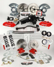 1967-70 Ford Mustang Front & Rear Power Disc Brake Kit, Wilwood Calipers , Aldan Suspension Coilovers