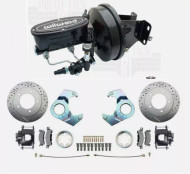 Fits 1976-86 CJ5 & CJ7, 5 Lug Disc Brake Package, Black PC Calipers & Black Out Power