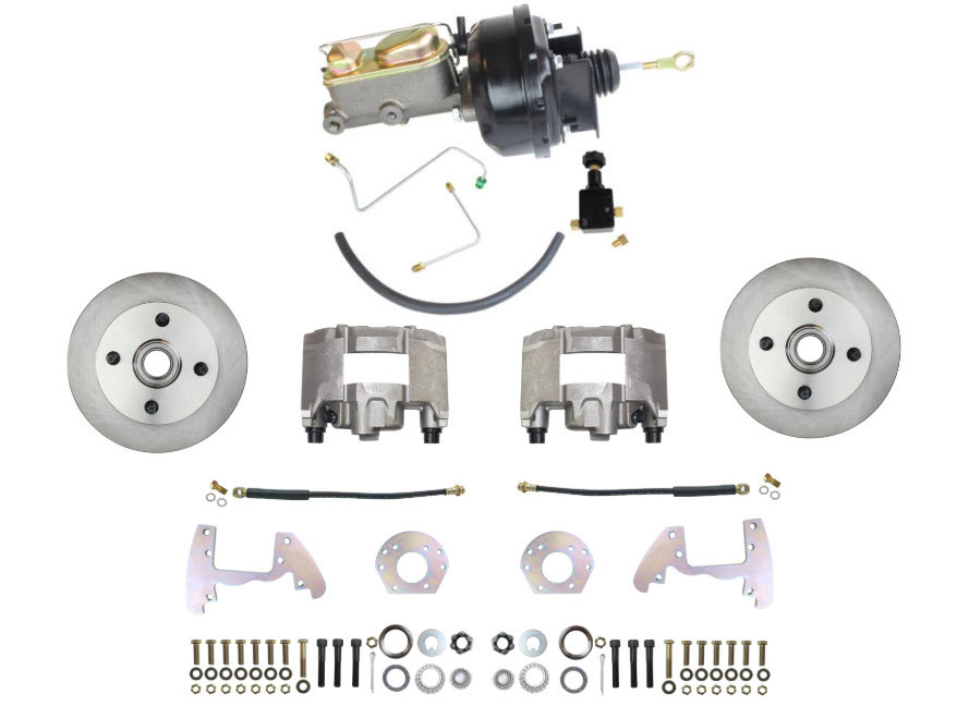 1964-66 Ford Mustang Performance D/S 4 Lug Disc Brake Kit w/ Red