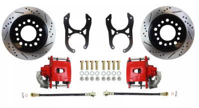 88-00 Chevy C1500 Rear Disc Brake Conversion, Red Powder Coated Calipers