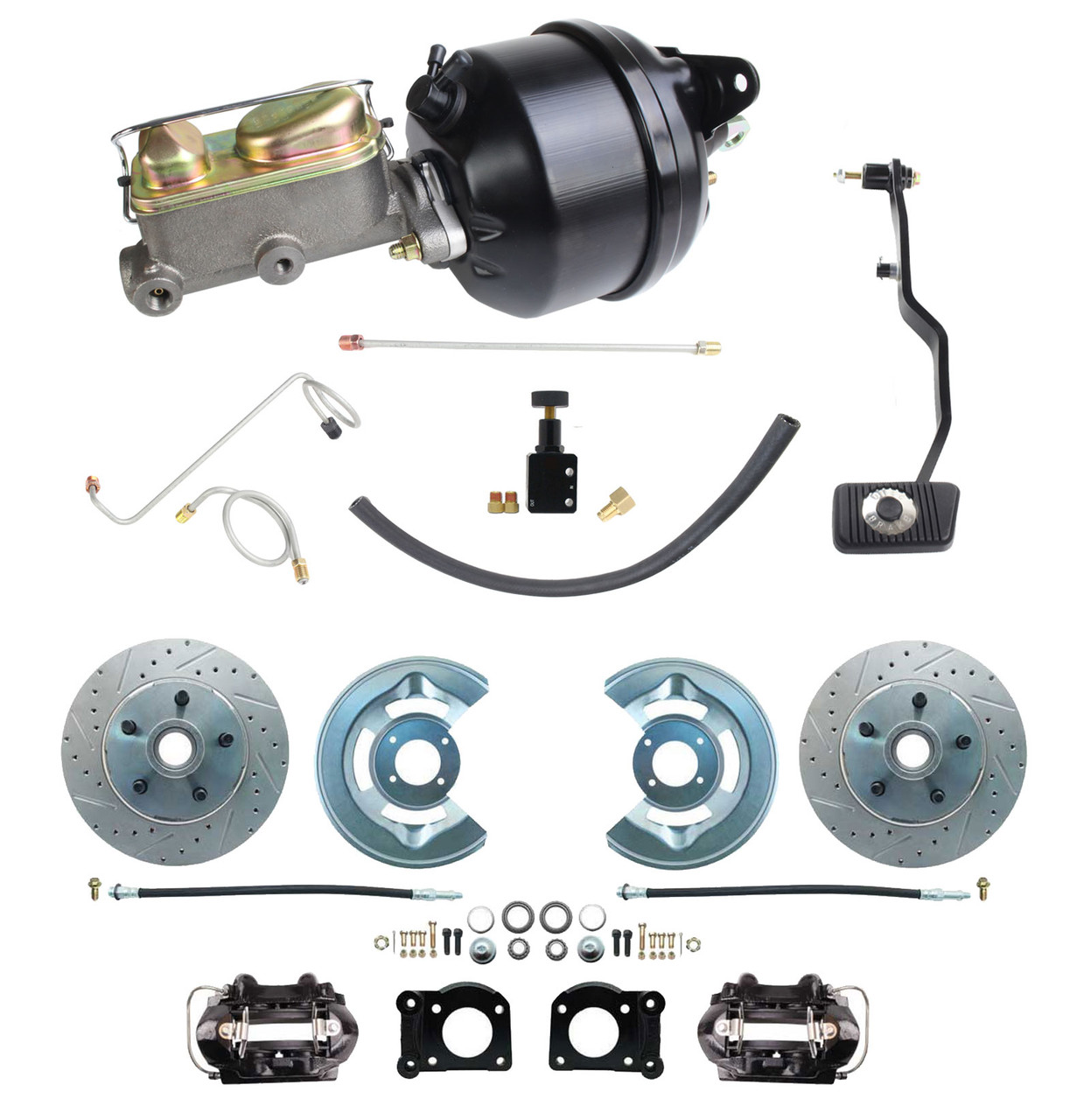 ブーピッグ 1967-69 Mustang Front & Rear Disc Brake Kit w/ 8