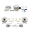 DBK59641012FSLX-GMFS2-331 - 1959-1964 GM Full Size Disc Brake Kit Drilled/Slotted Rotors (Impala, Bel Air, Biscayne) & 8" Dual Chrome Booster Conversion Kit w/ Chrome Master Cylinder Left Mount Disc/ Drum Proportioning Valve Kit