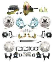 GM 1967-72 A-Body Front & Rear Black Disc Brake, 11" Power Brake Booster