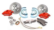 Brake Overhaul Wheel Kit, 5x5 Bolt Pattern, D/S Rotors, Red Wilwood Calipers | Fits 1973-87 Chevy C10 & GMC C15 2WD Trucks