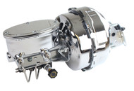 9" Dual Chrome Power Brake Booster Conversion Kit, Fits GM A, F, X Body's from 1964-72 (Disc Disc)