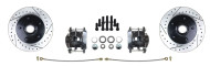 1982-87 Pontiac Grand Prix D/S Rotors, Black Powder Coated Caliper Set,  Deluxe Wheel Service Kit